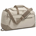Borsone da viaggio 50 x 25 x 28 cm in tessuto beige con tracolla regolabile e tasche multiple