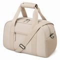 Borsone da viaggio 45 x 25 x 28 cm in materiale sintetico beige con tracolla regolabile