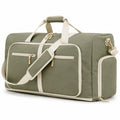 Borsone da viaggio 50 x 25 x 30 cm in tessuto verde salvia con tasche e tracolla