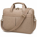 Borsa portadocumenti 40 x 10 x 30 cm in materiale sintetico beige con tracolla regolabile