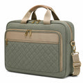 Borsa portatile 42 x 10 x 32 cm in tessuto sintetico verde salvia con tracolla regolabile