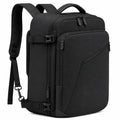 Zaino da viaggio 45 x 30 x 18 cm in tessuto sintetico nero con tracolla e scomparti multipli