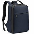 Zaino porta computer 31 x 14 x 44 cm in tessuto sintetico blu navy e nero con tasca frontale
